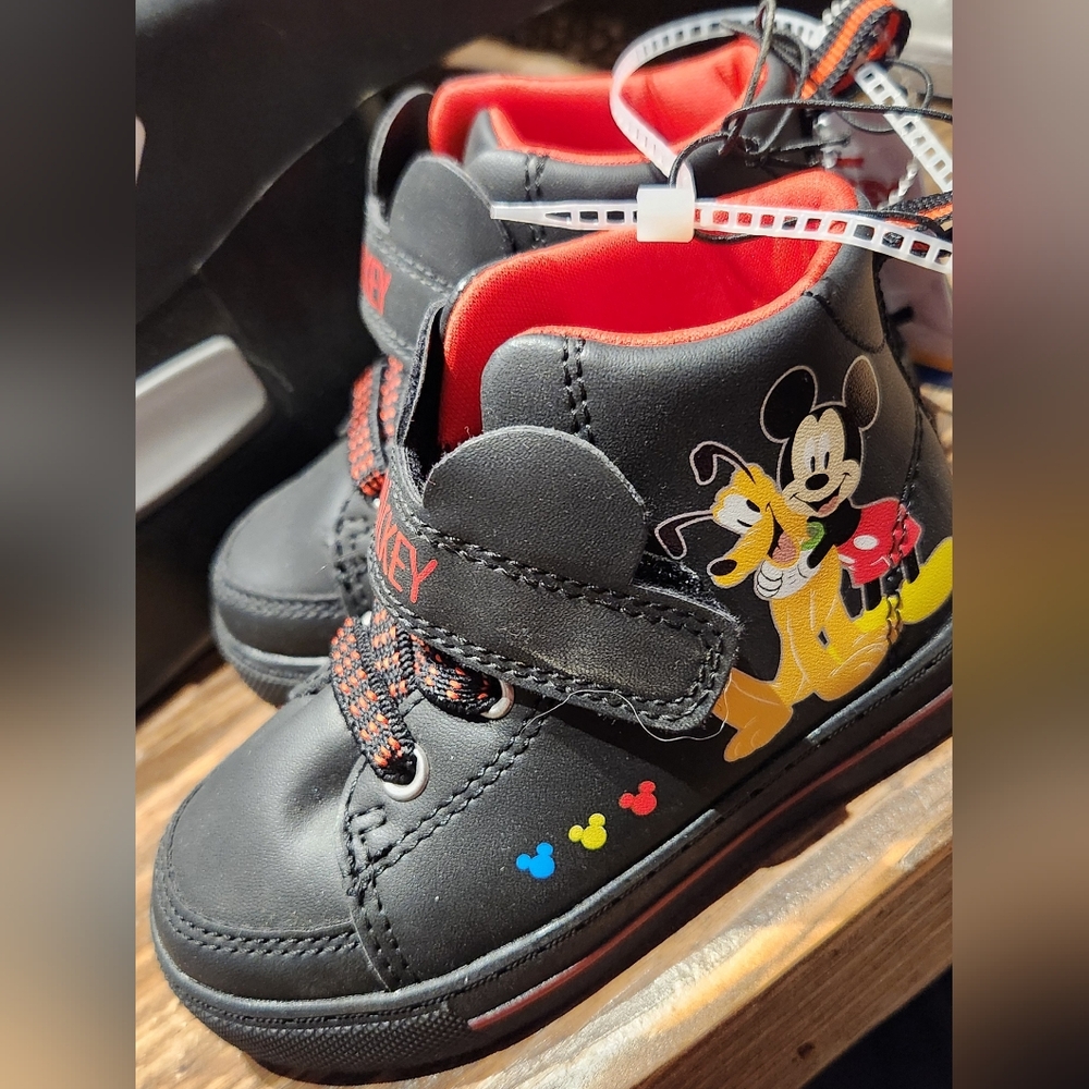 Disney Kids Black Mickey Mouse Shoes